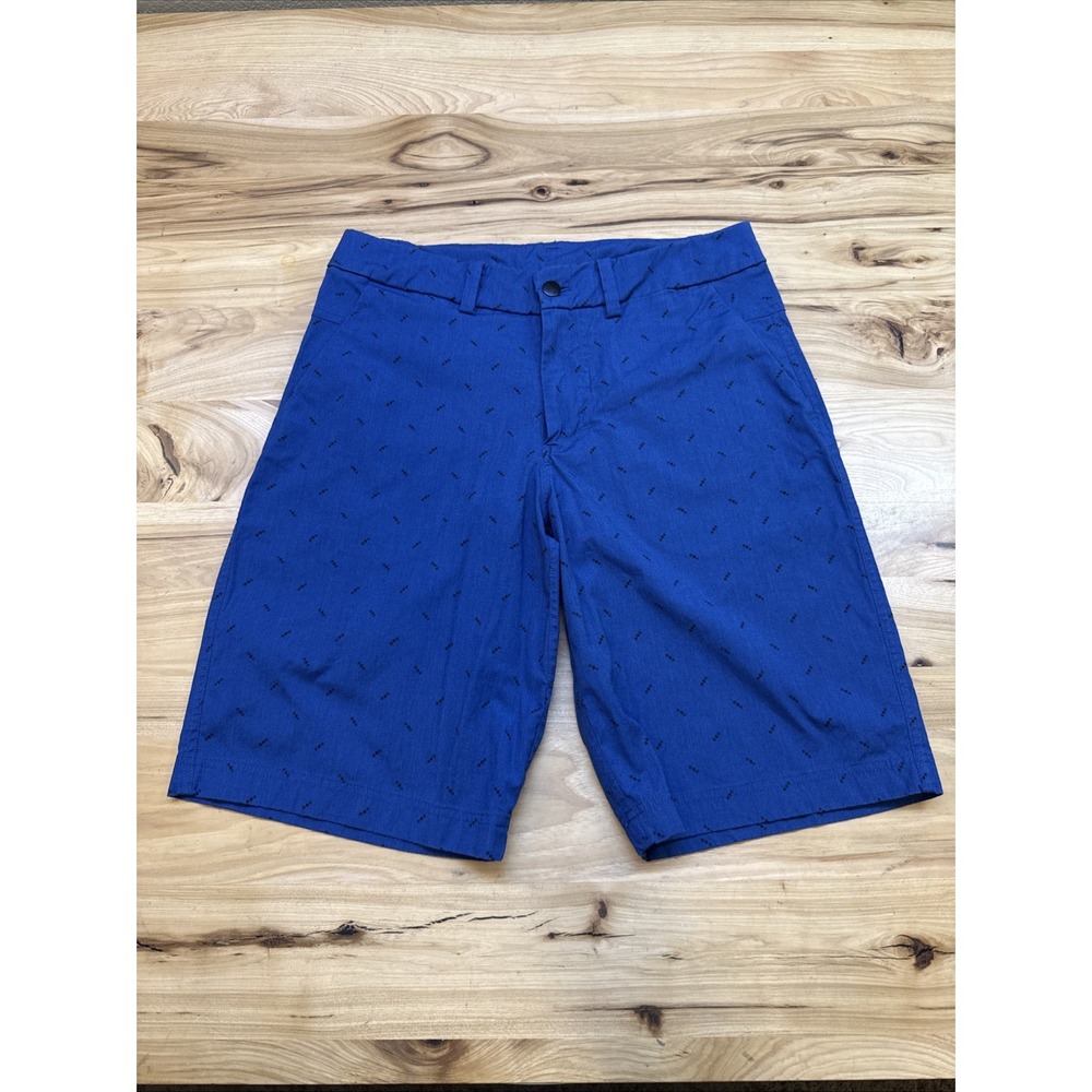 Lululemon Commission Blue Pattern AOP Mens Chino Short Size 32x11
